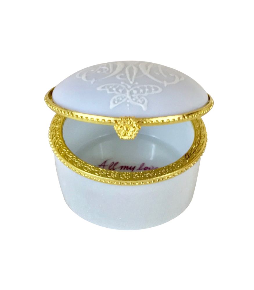 2 porcelain hinged box